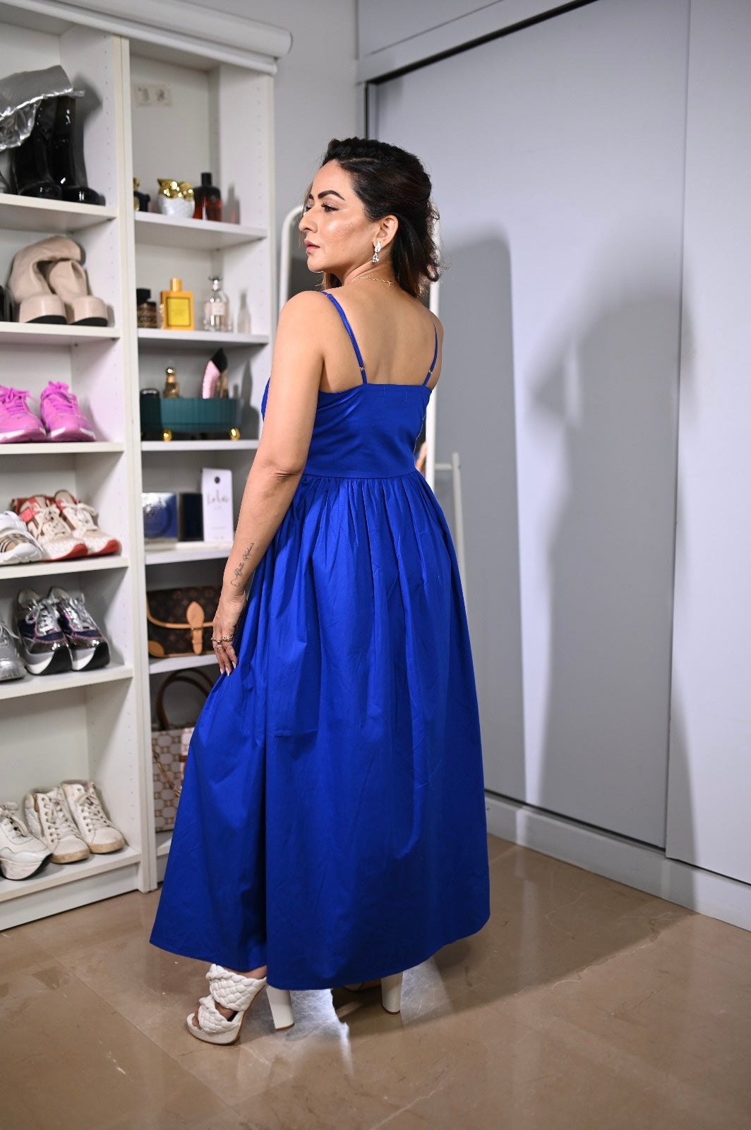 Ameera Blue Gathered Dress
