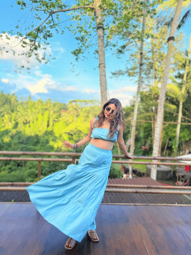 Beach Blue Skirt Set