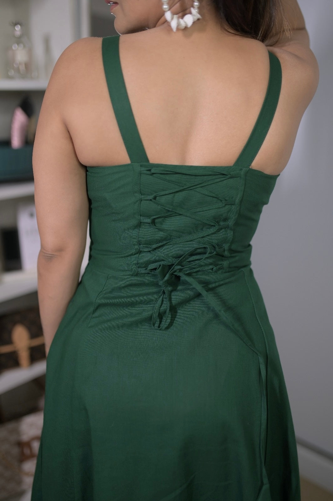 Dark Green Corset Dress