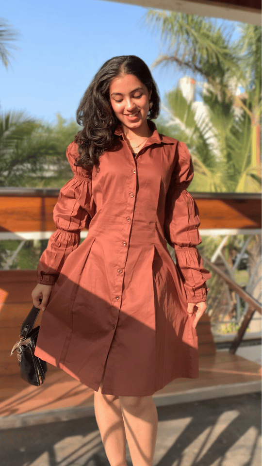 Drama in Brown Dress