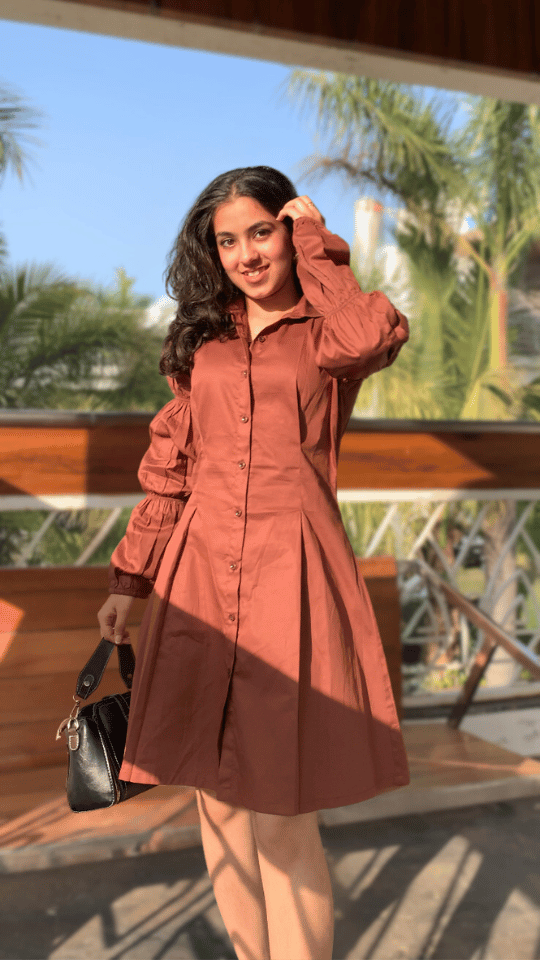 Drama in Brown Dress