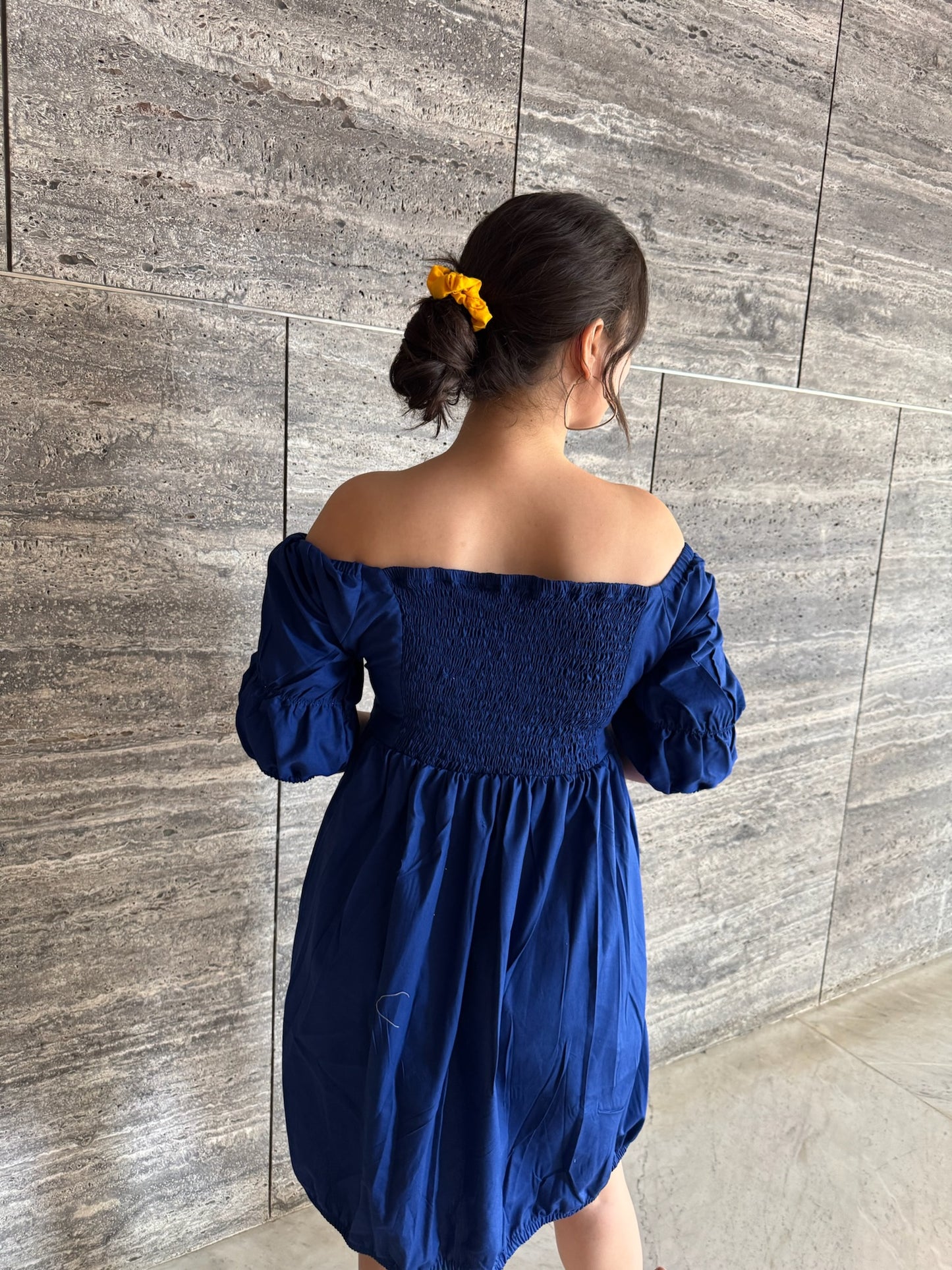 Hot Blue Shift Slvees Dress