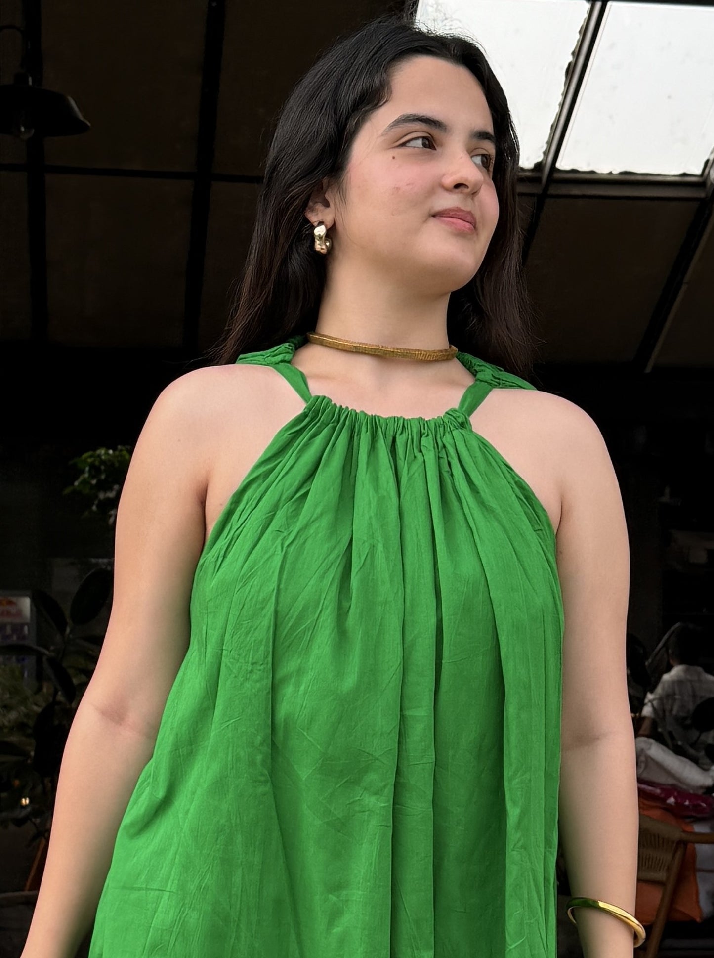 Mulmul Green Blooming Dress