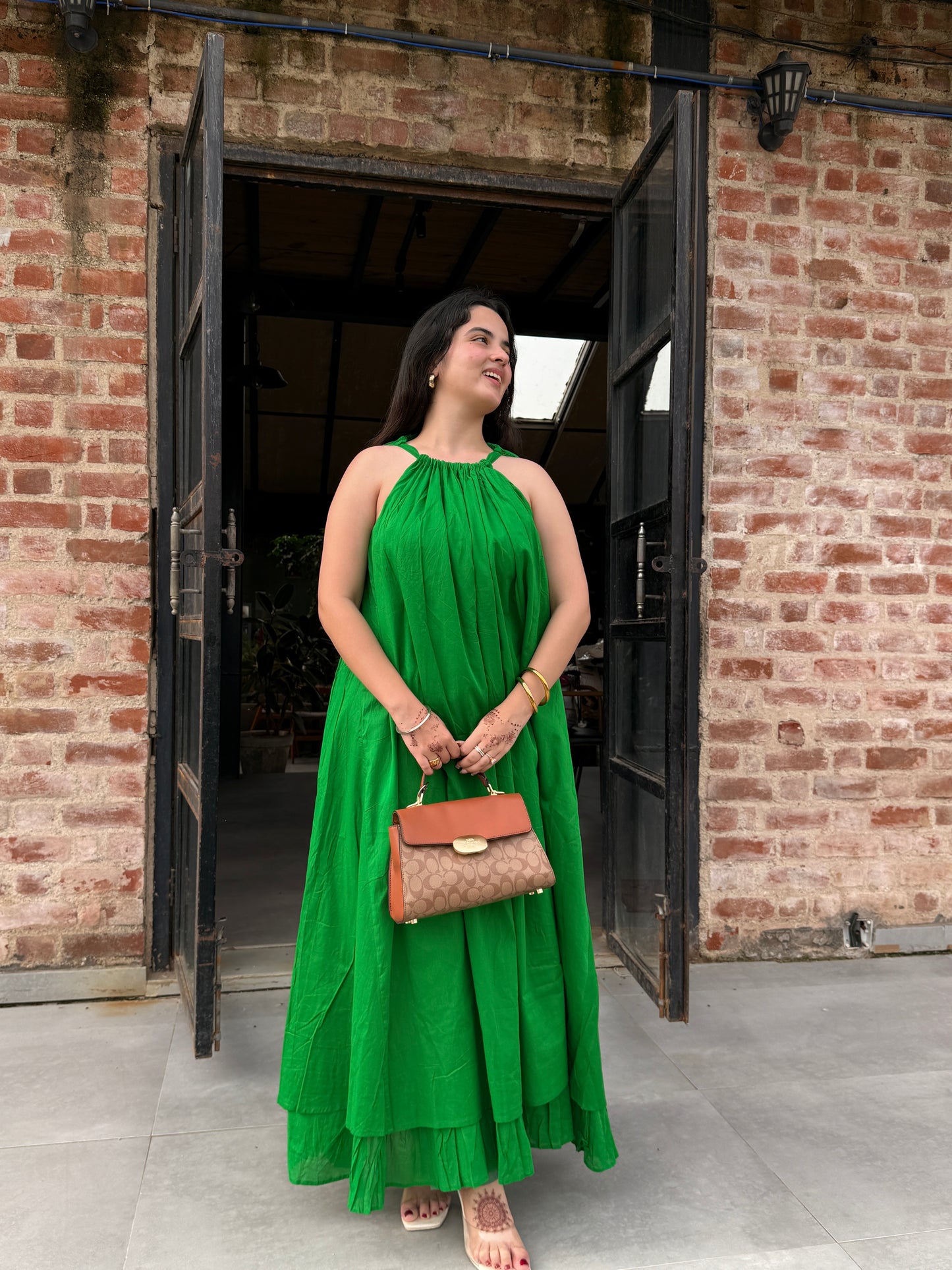 Mulmul Green Blooming Dress