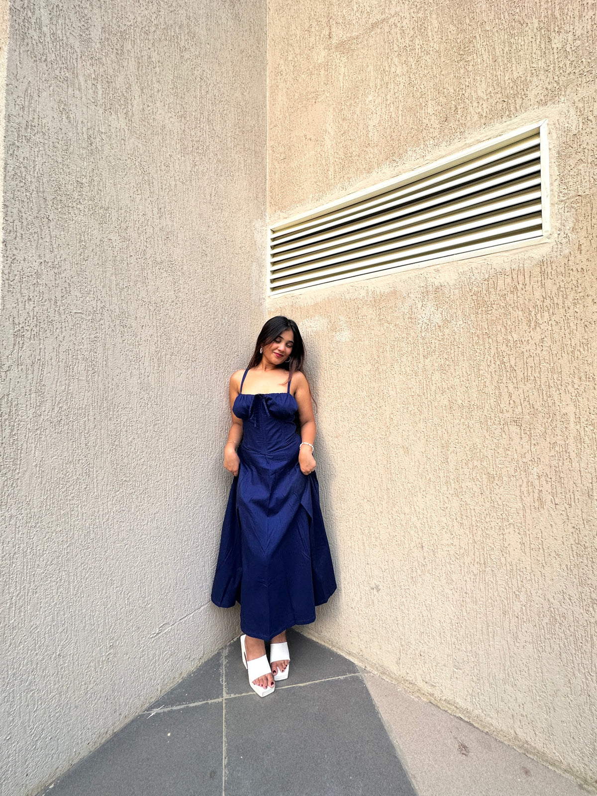 Navy corset dress