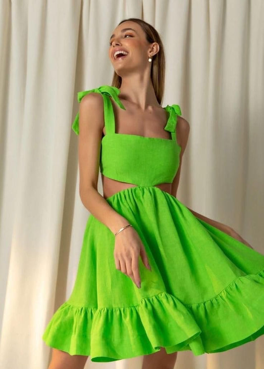 KELLY GREEN RESORT MINI DRESS
