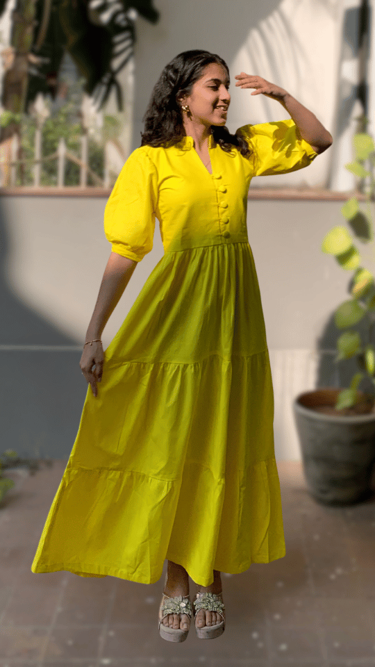 MACAROON YELLOW MAXI DRESS