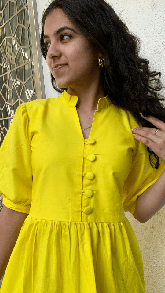 MACAROON YELLOW MAXI DRESS
