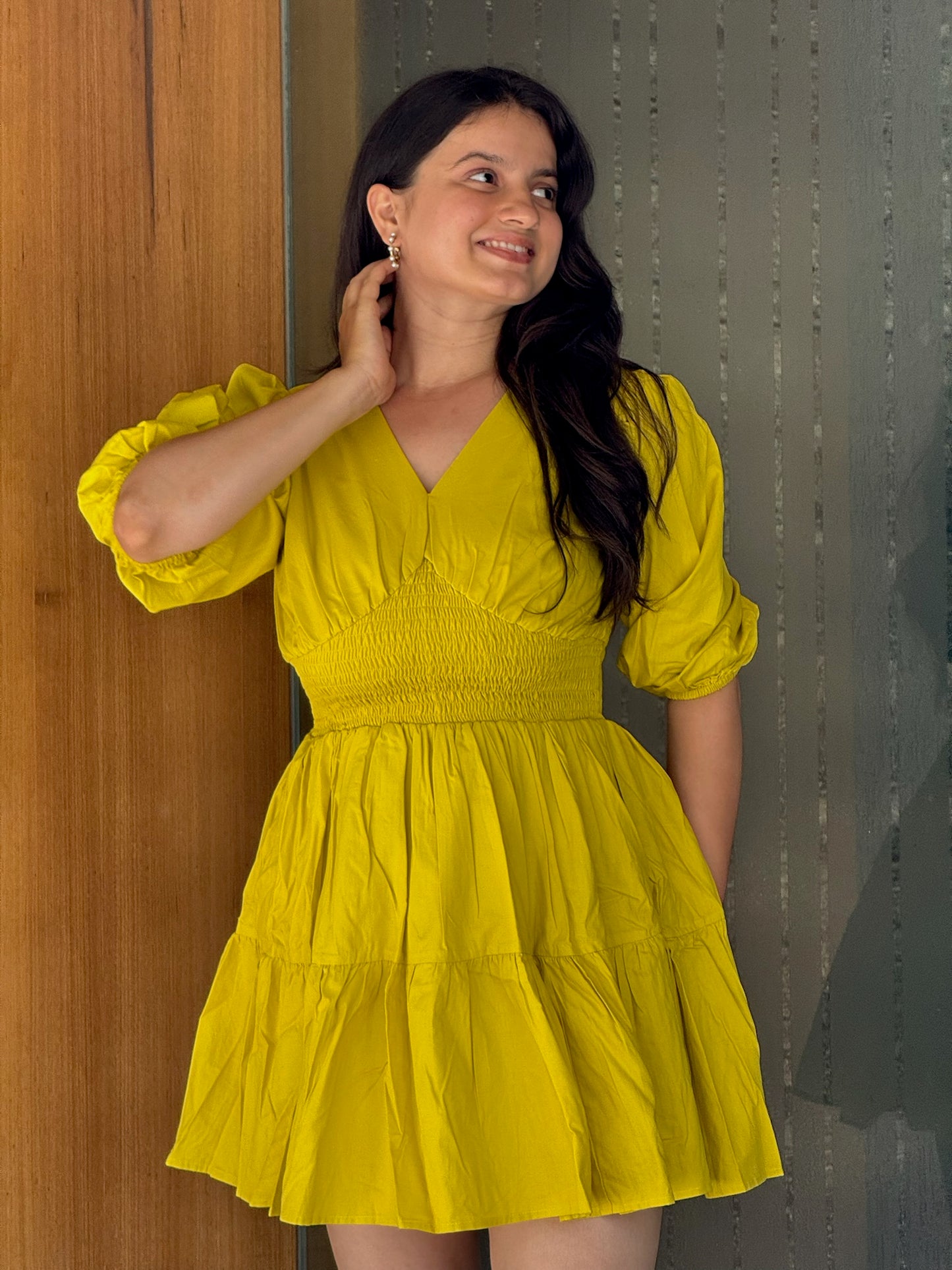 Natalia Lemon Yellow Dress