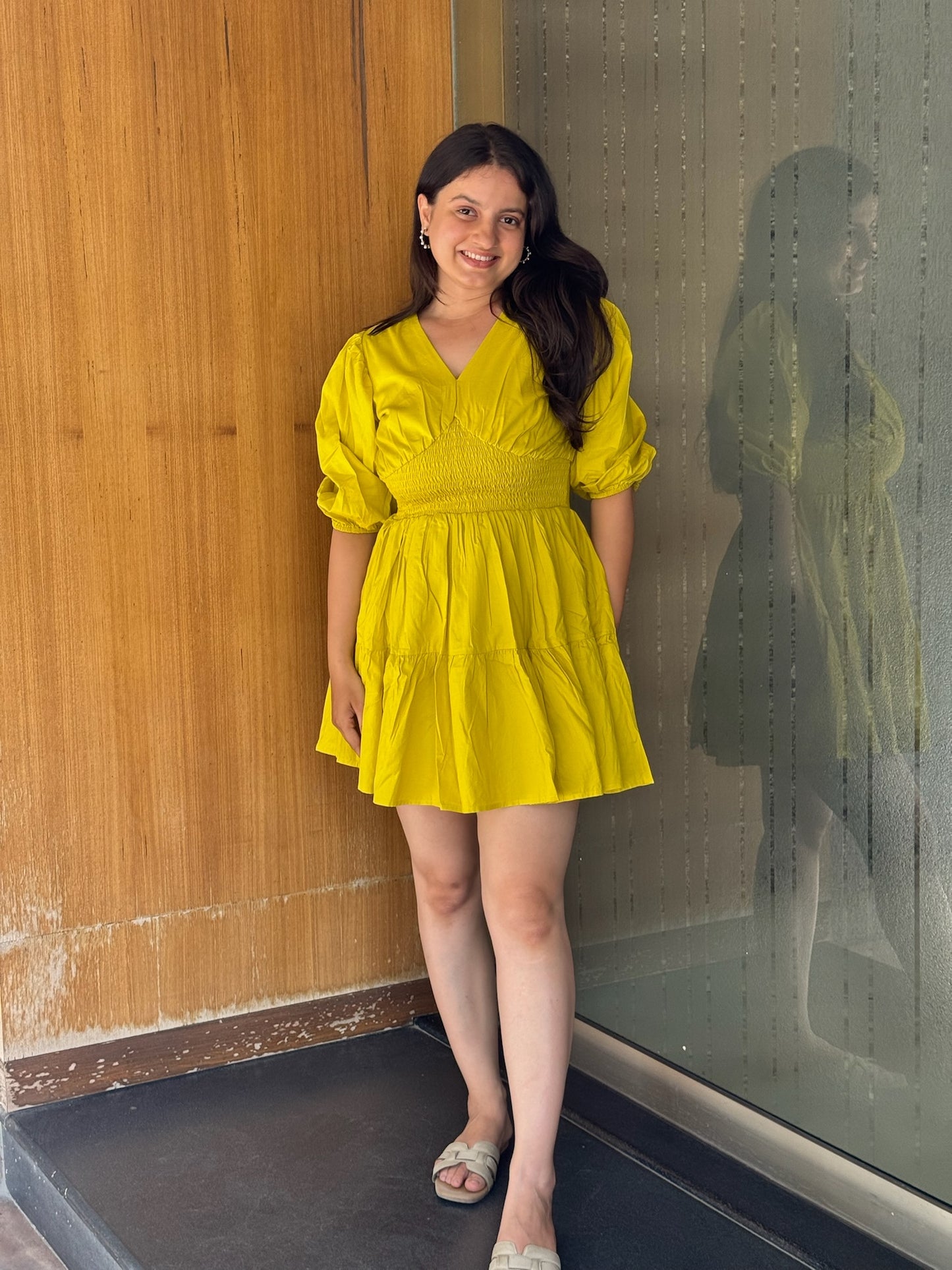 Natalia Lemon Yellow Dress