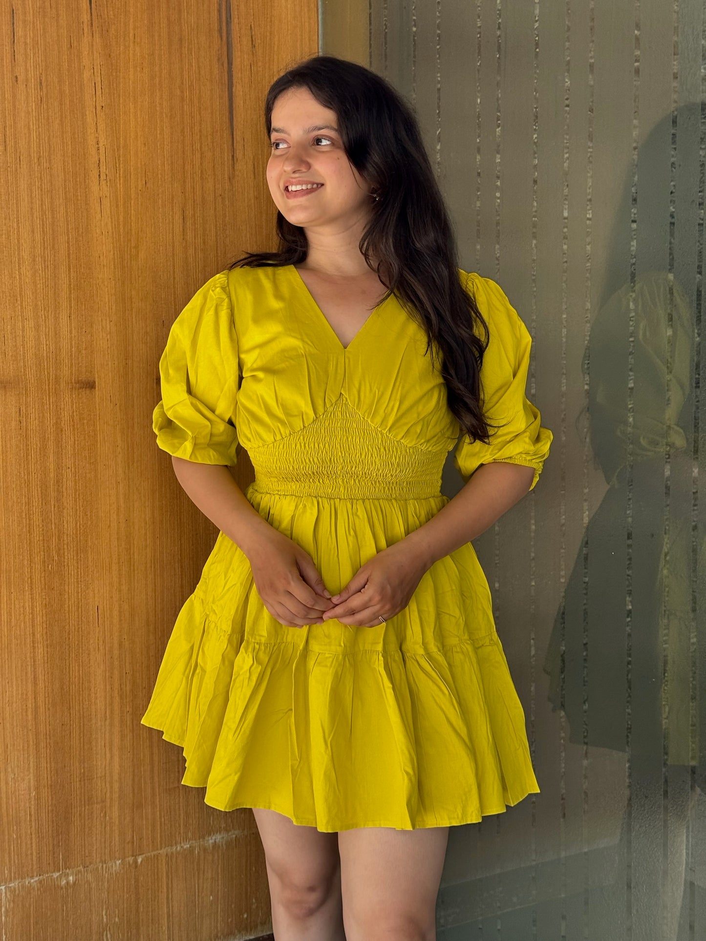 Natalia Lemon Yellow Dress
