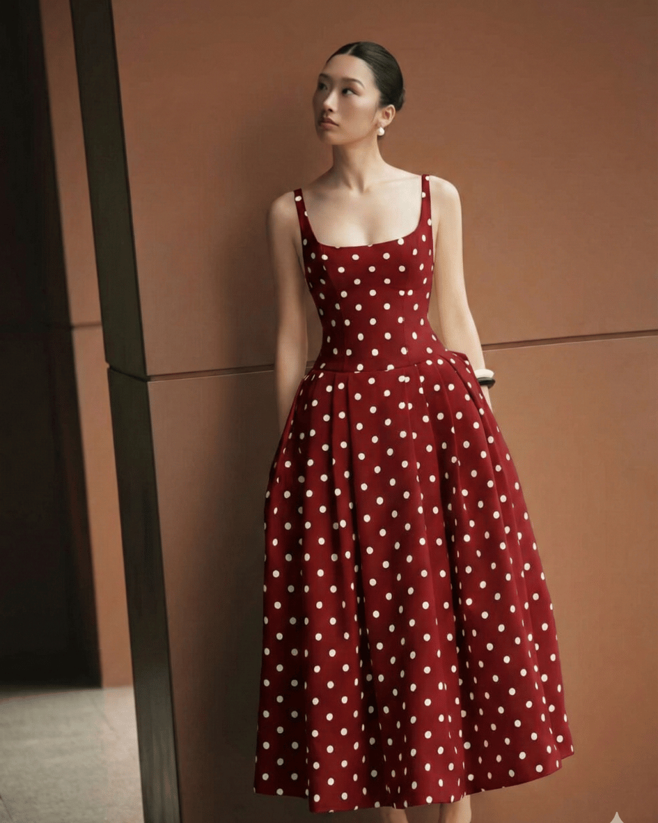 Summer Polka Dot Print Dress