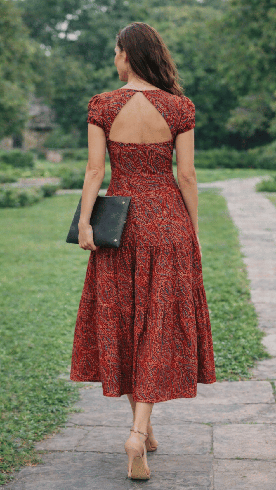 Wine Paisley Maxi Dress