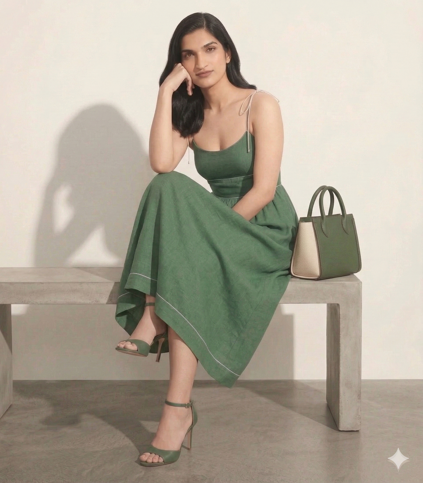 Ananya Green Dori Dress