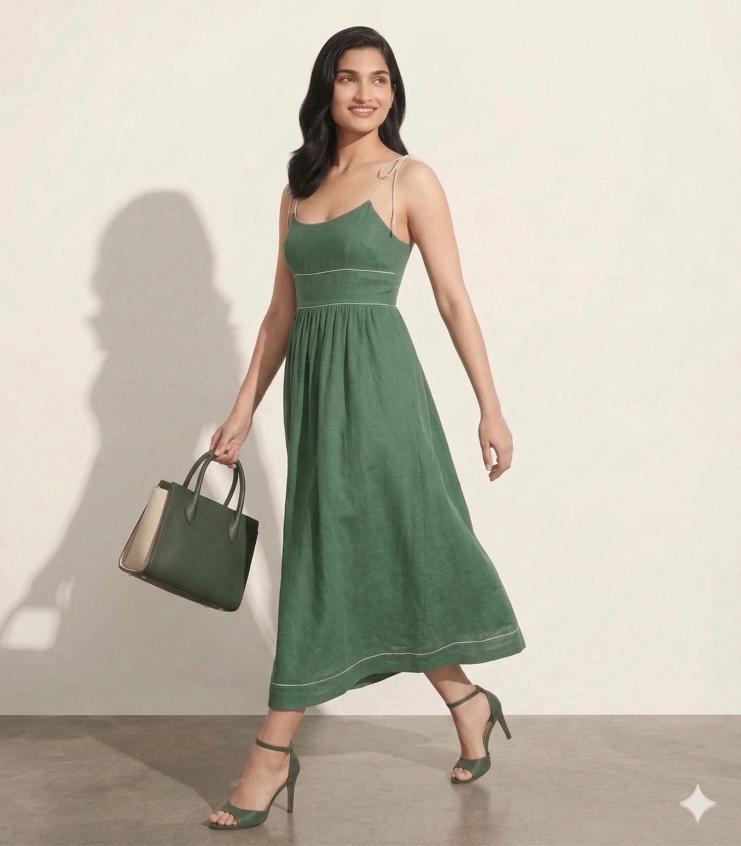 Ananya Green Dori Dress