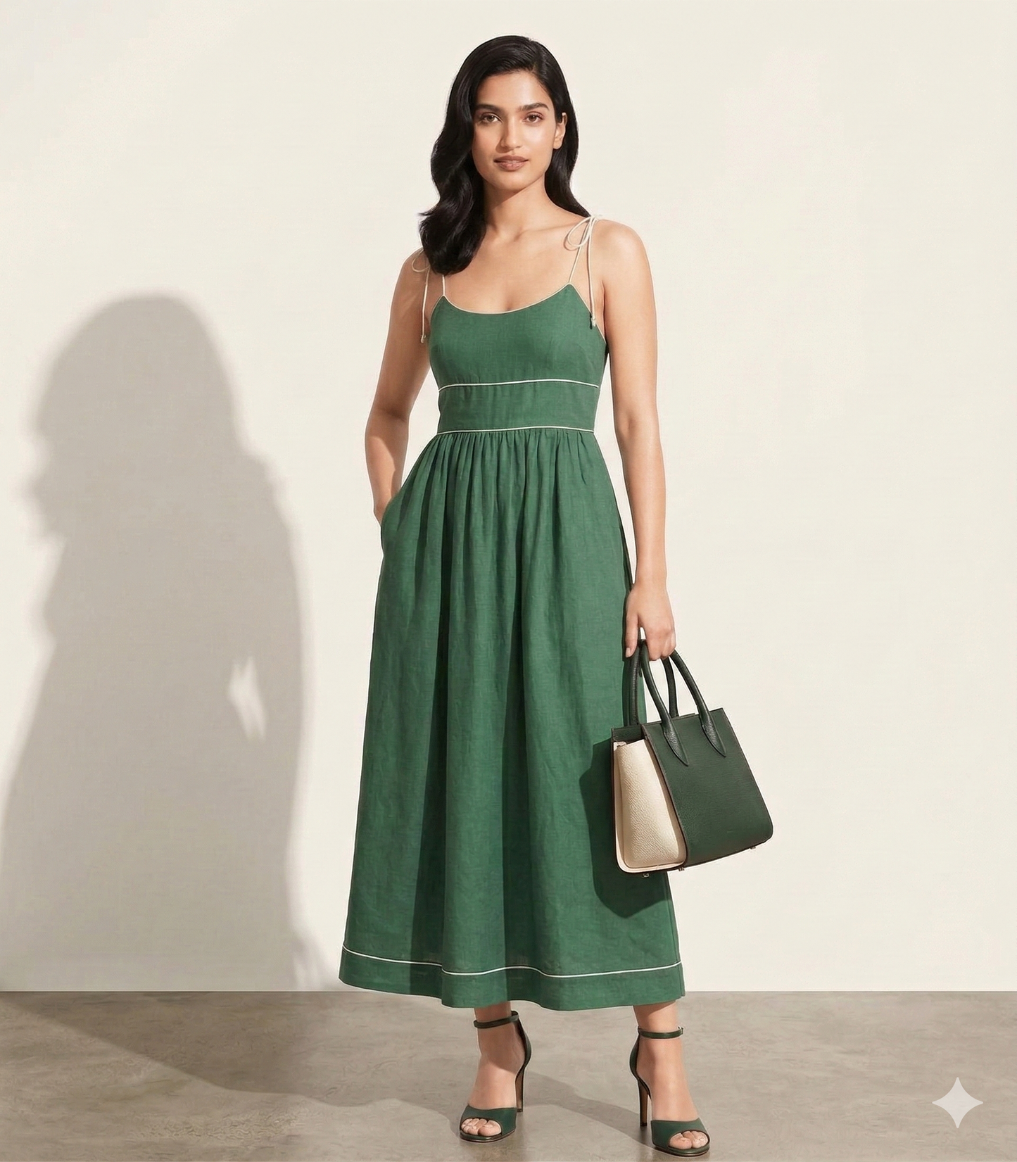 Ananya Green Dori Dress