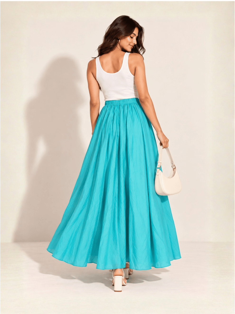 Aqua Blue Breeze MulMul Skirt