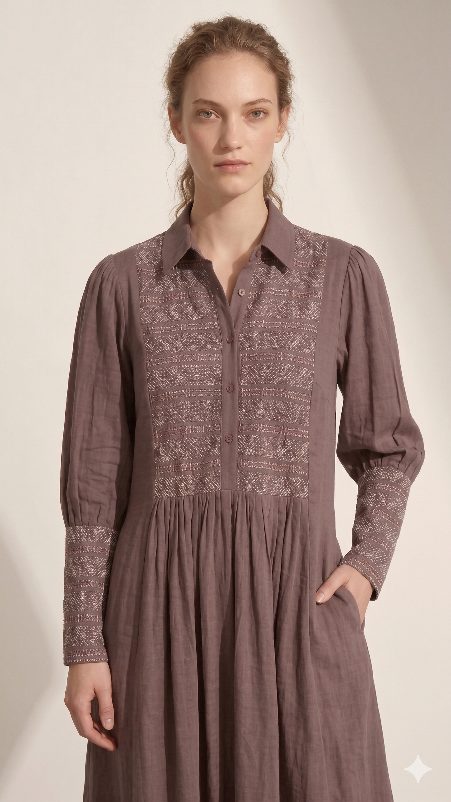 Artisan Weave Cuff Dress