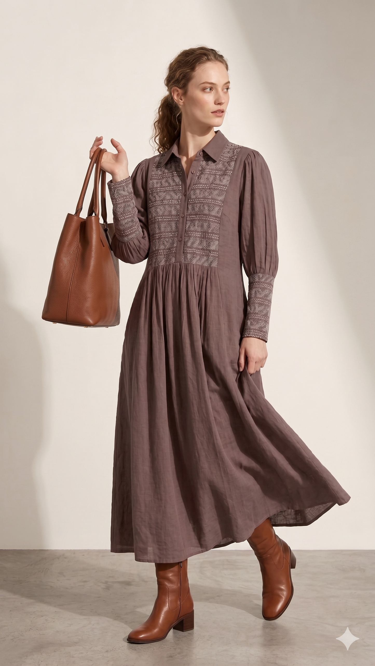 Artisan Weave Cuff Dress