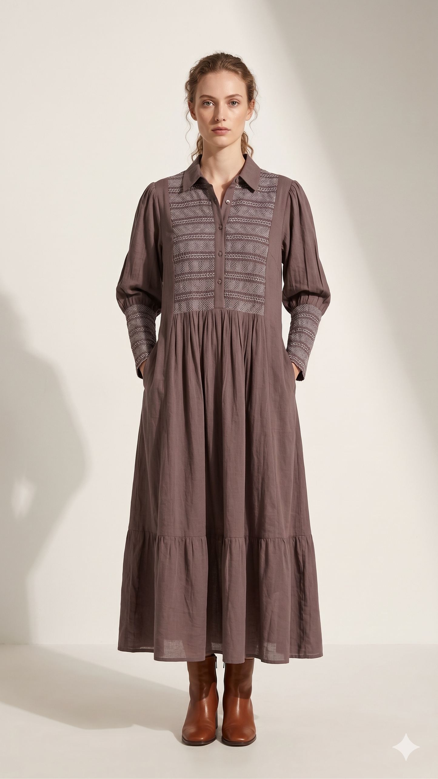 Artisan Weave Cuff Dress