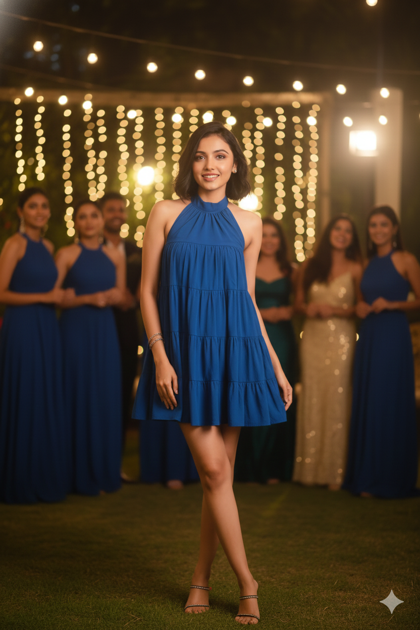 Blue Kiara Mini Dress