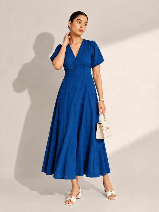 Blue Summer Aline Maxi Dress
