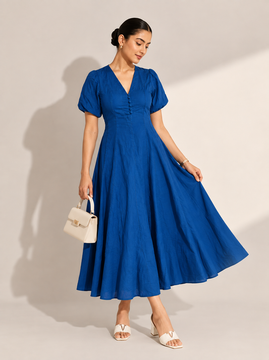 Blue Summer Aline Maxi Dress