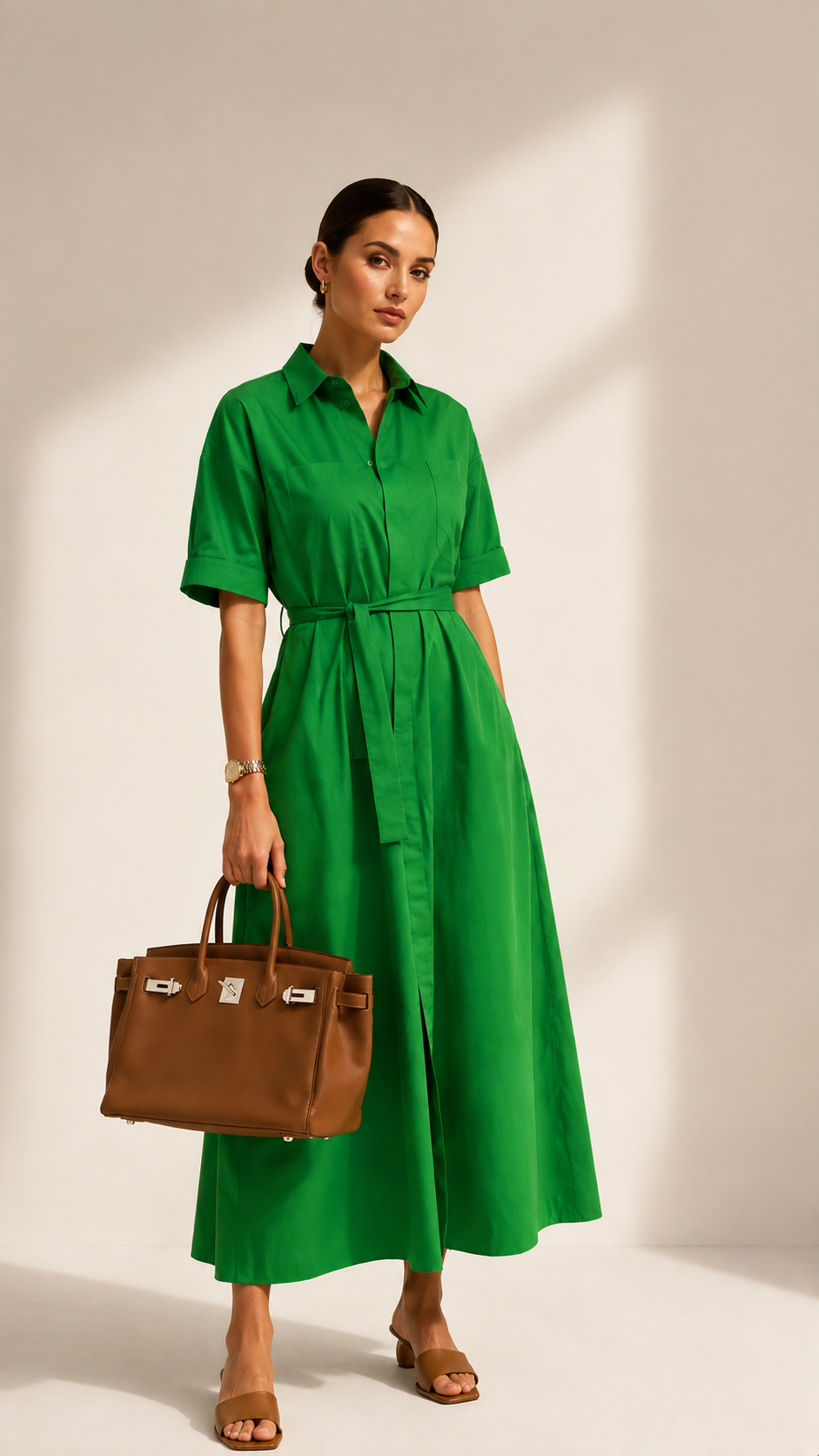 Bottega Green Summer Maxi