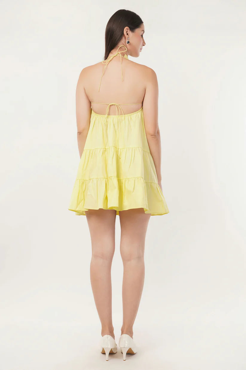 Pastel Yellow Kiara Mini Dress