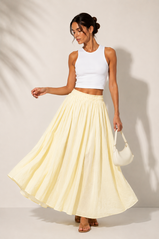MulMul Pastel Yellow Skirt