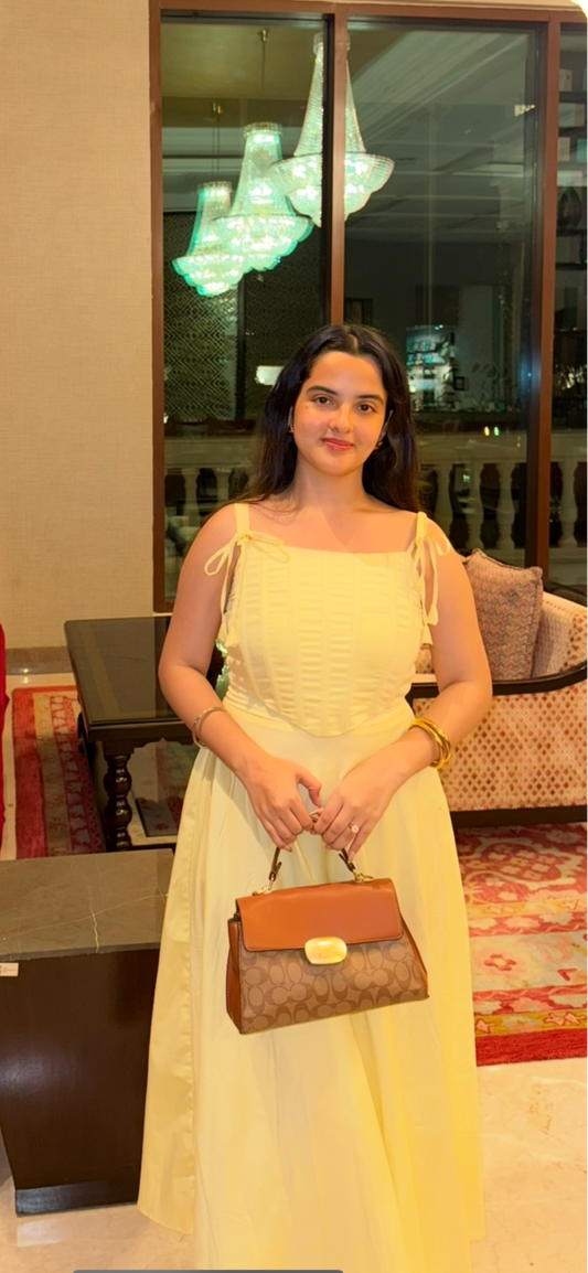Butter Yellow Corset Dress