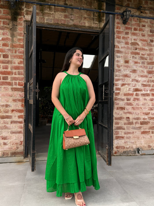 Mulmul Green Blooming Dress