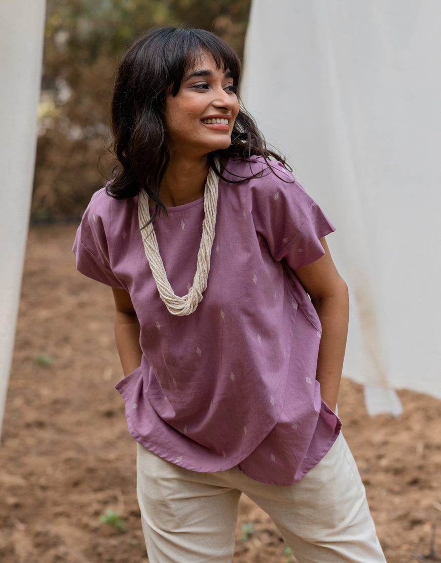 Lavender Weave Top