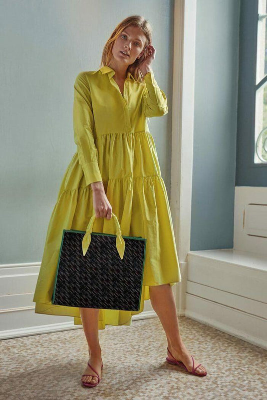 Lemon yellow maxi dress