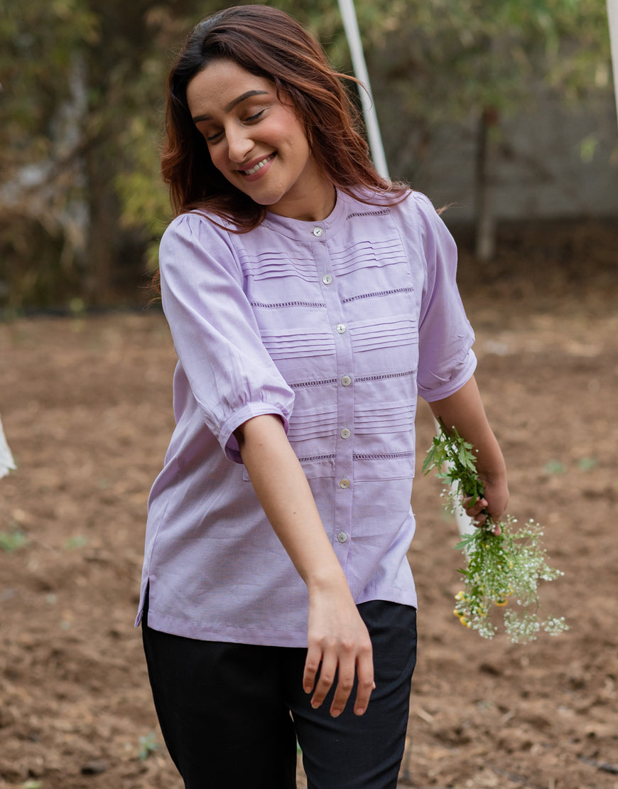 Lilac Shirt Top