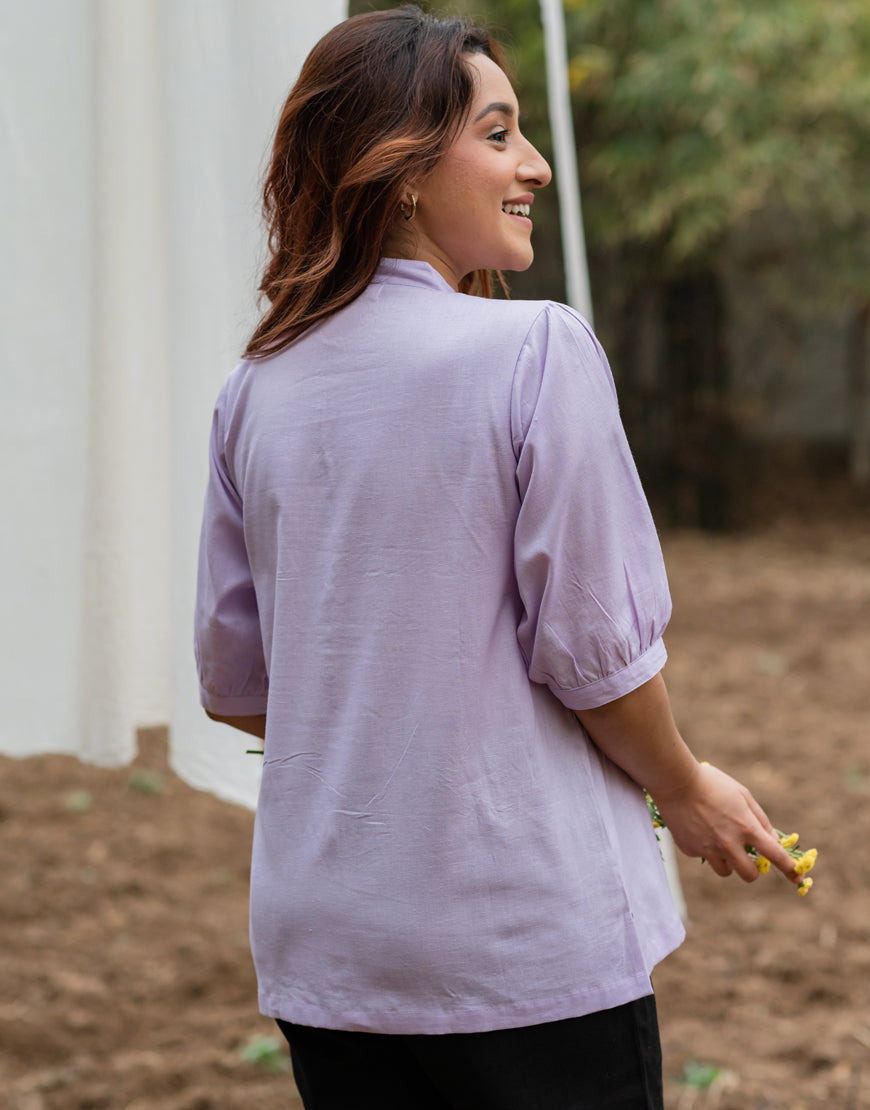 Lilac Shirt Top