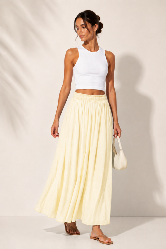 MulMul Pastel Yellow Skirt