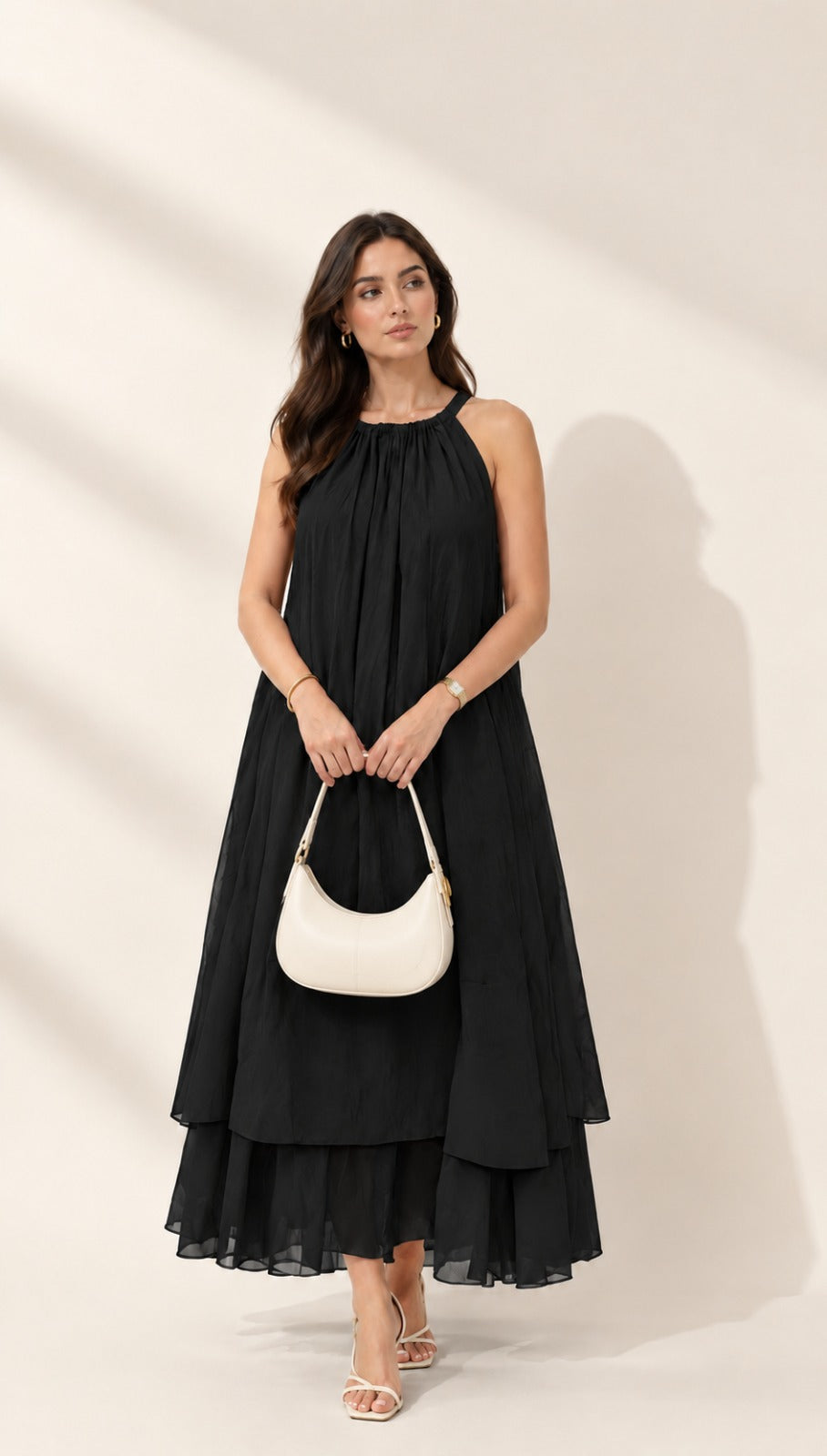 Mulmul Black Blooming Dress