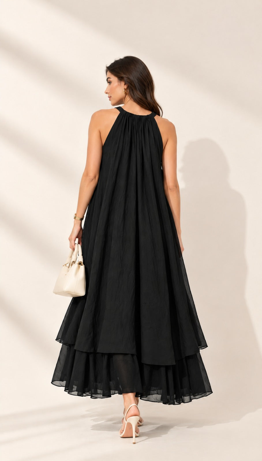 Mulmul Black Blooming Dress