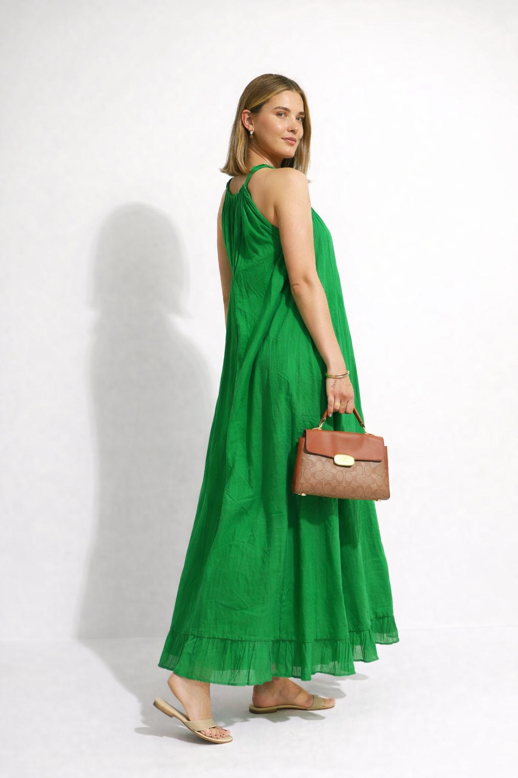 Mulmul Green Blooming Dress