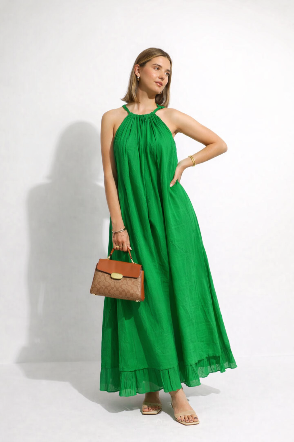 Mulmul Green Blooming Dress