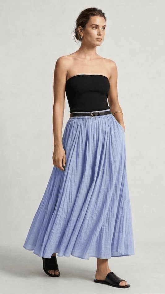 Mulmul Powder Blue Skirt