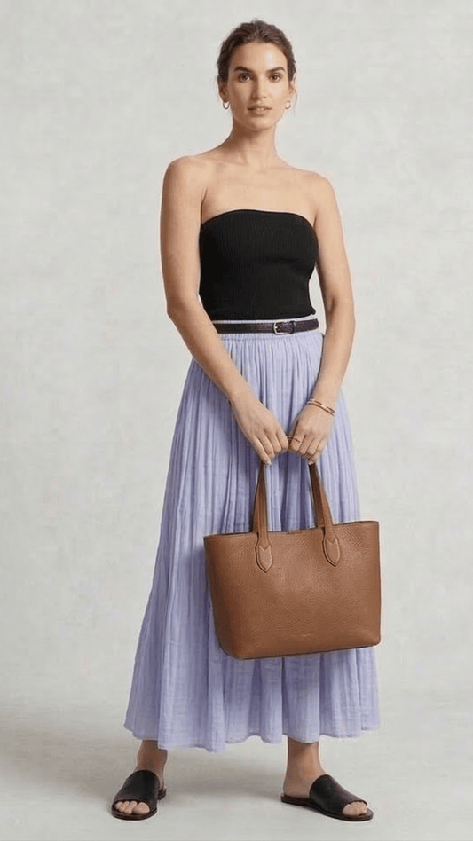 Mulmul Powder Blue Skirt