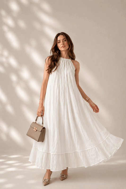 Mulmul White Blooming Dress