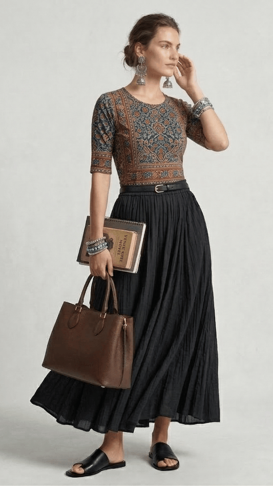 Mulmul Black Skirt