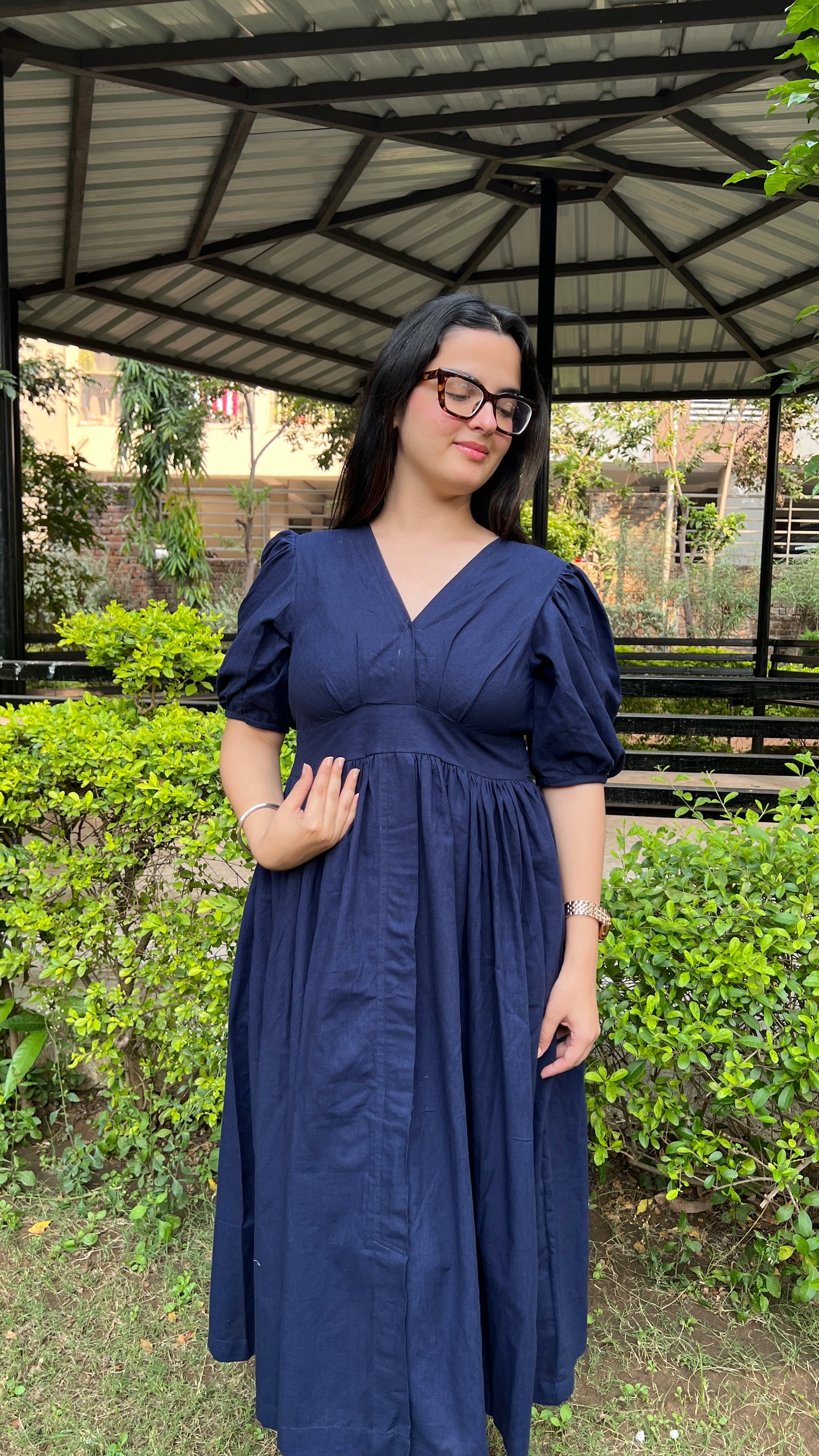 Navy Daydreamer Midi Dress