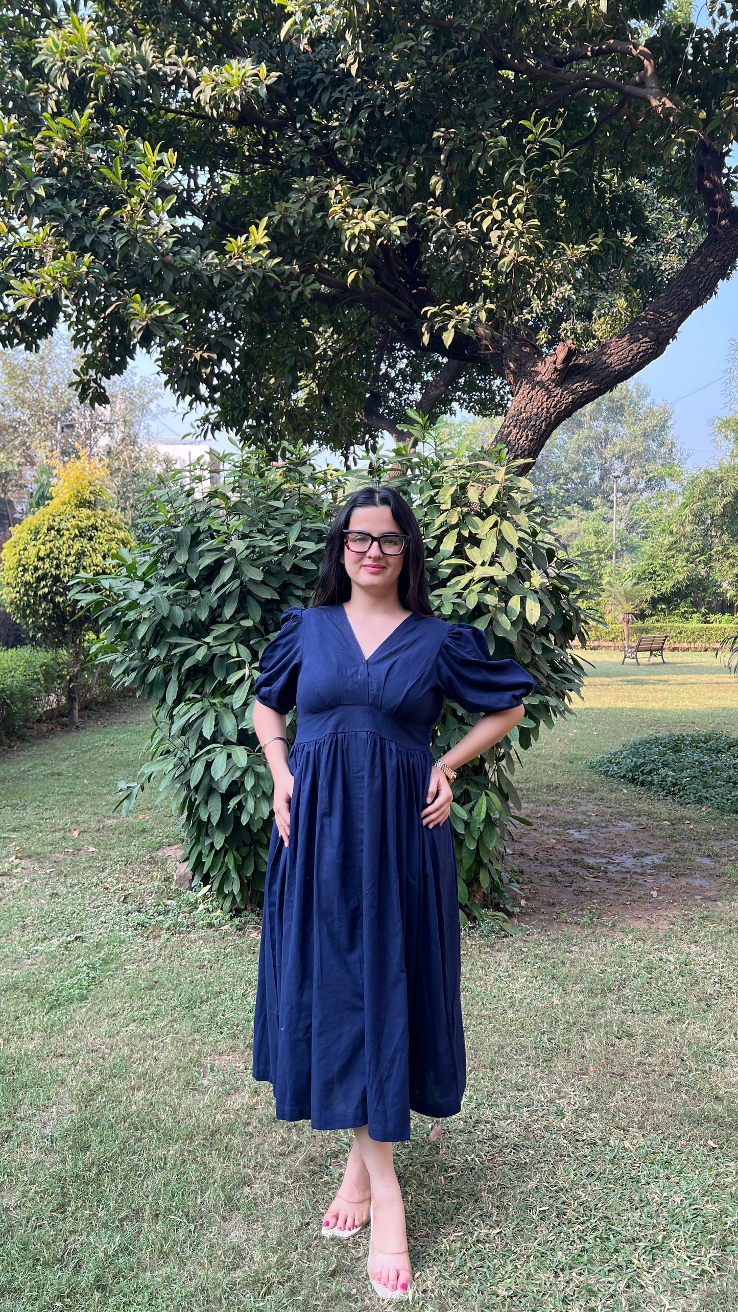 Navy Daydreamer Midi Dress