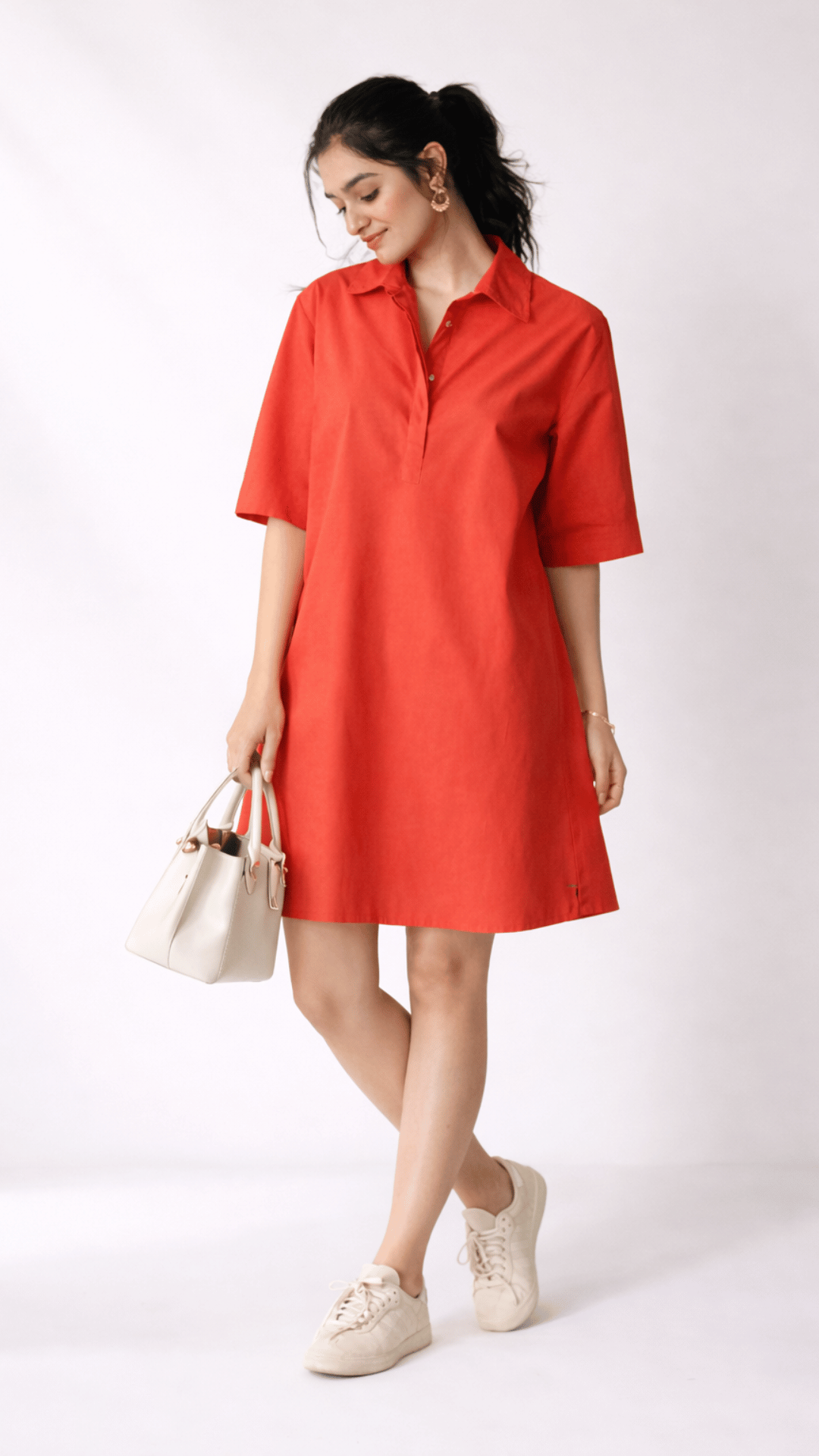 Red linen Kairos Dress