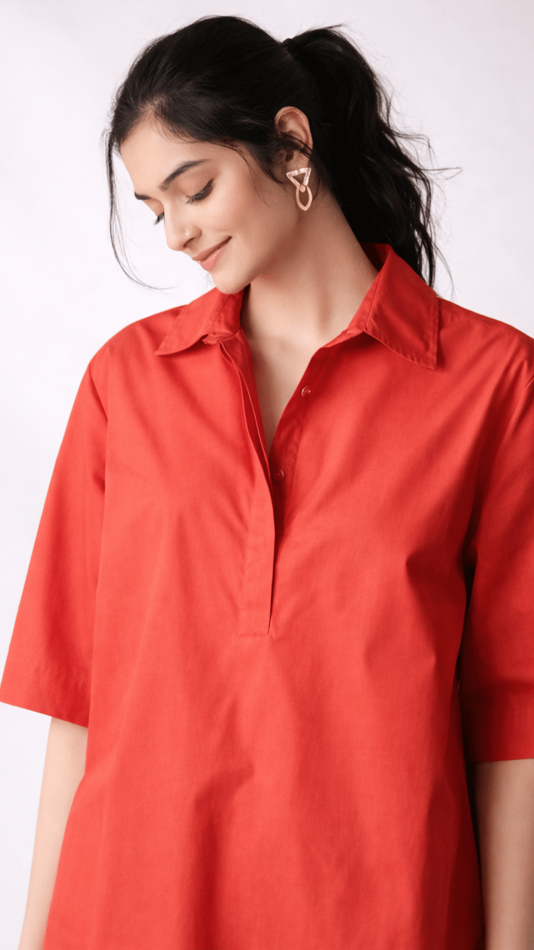 Red linen Kairos Dress