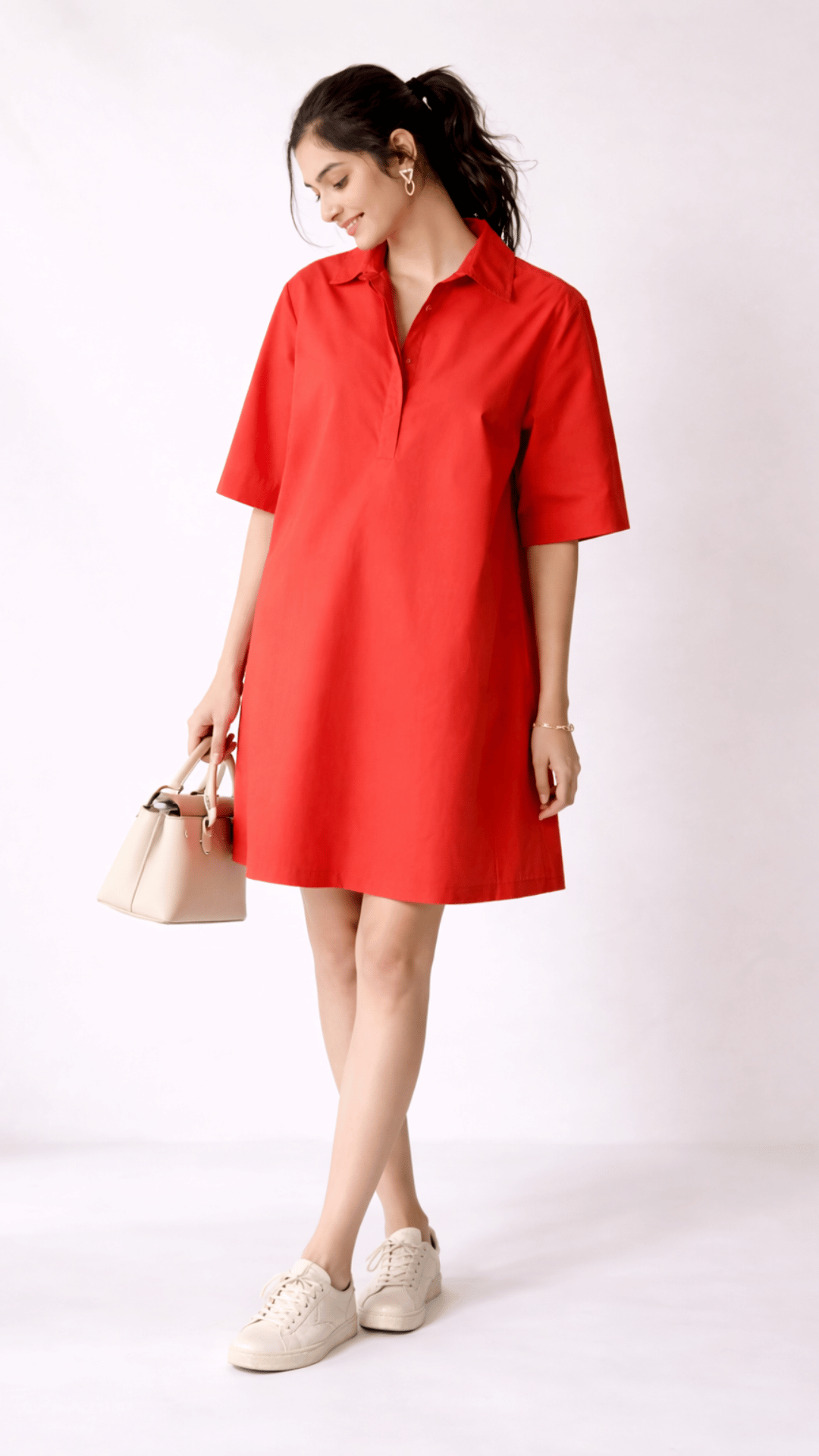Red linen Kairos Dress